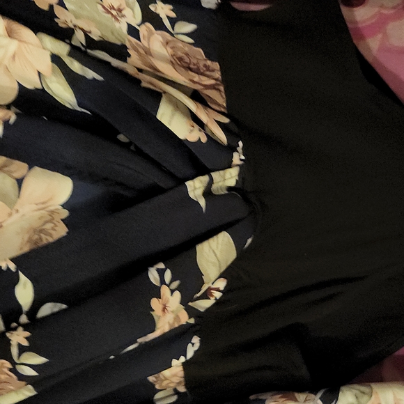 Floral bodysuit black size 8/10 - Picture 5 of 5